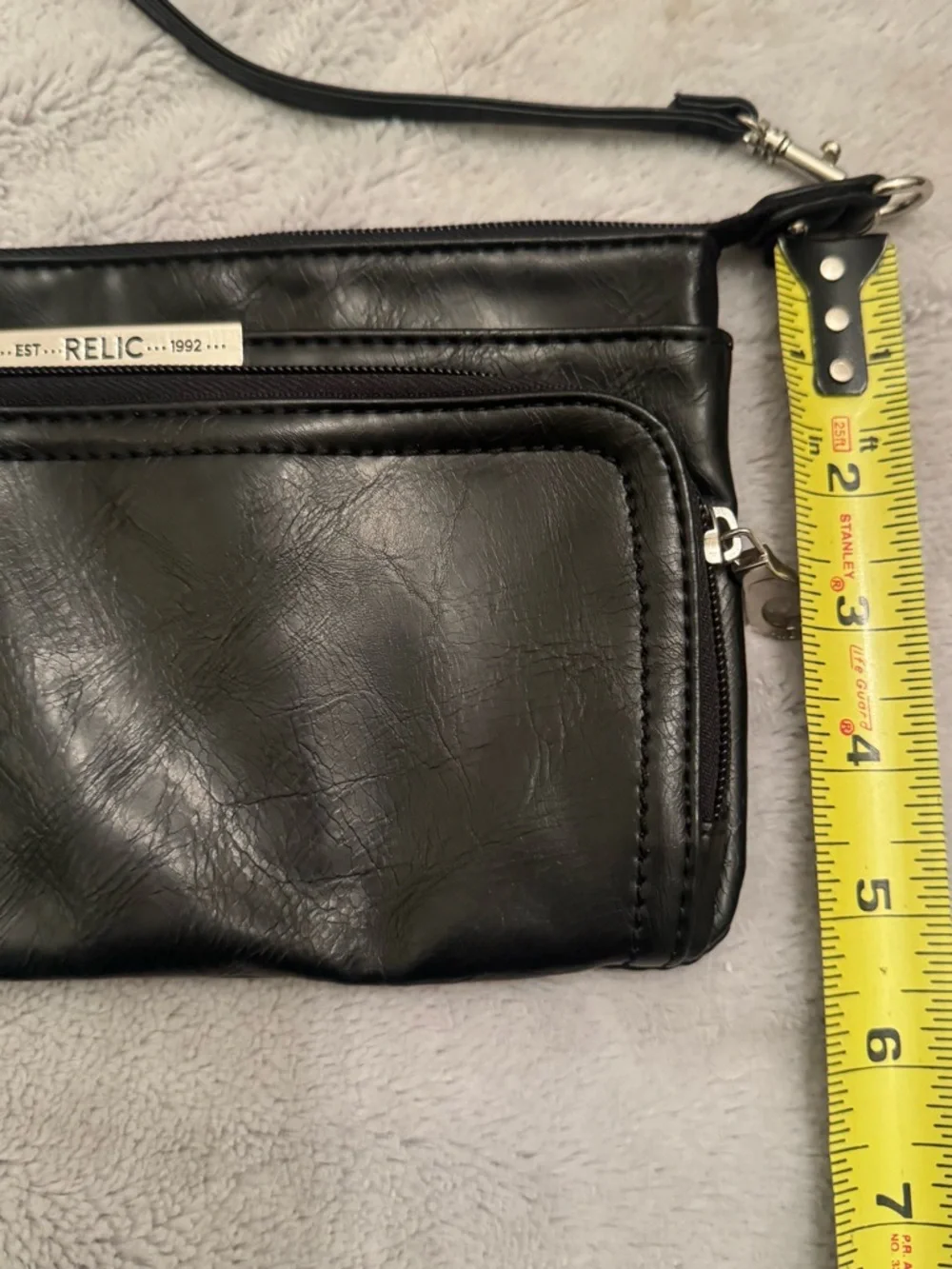 Relic Crossbody Bag Small Multi Zip Shoulder Purse Clutch‎ Detachable Strap